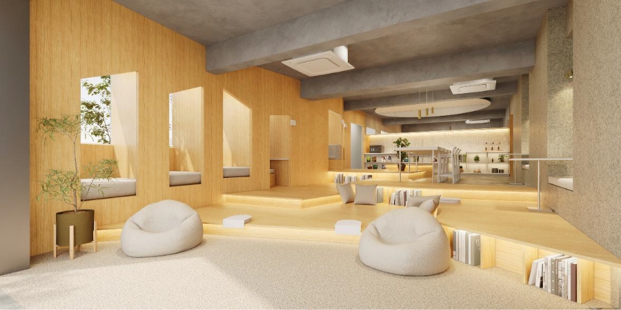＜共用施設 リビングラウンジ完成予想CG＞